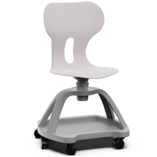 Chaise pivotante avec roulettes et rangement