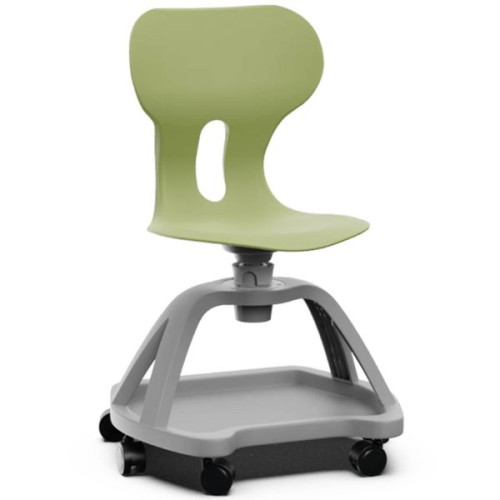 Chaise pivotante sur roulettes vert olive