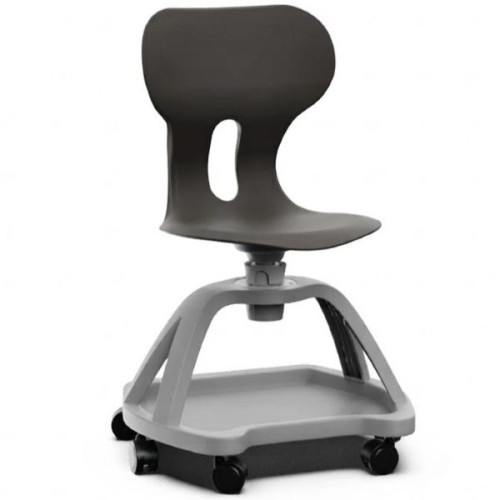 Chaise pivotante roulettes et rangement