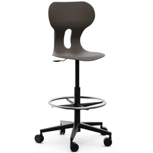 Chaise haute avec coque en polypropylène