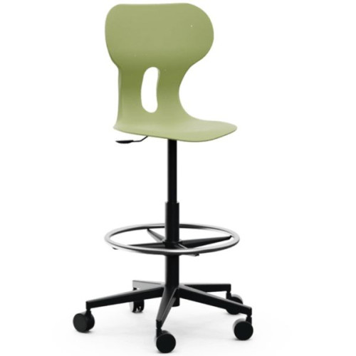 Chaise haute avec coque vert olive