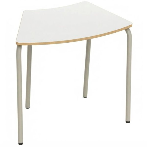 Table plateau trapézoïdale pliable blanc