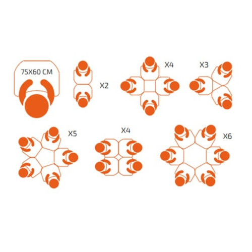 Table ergonomique réglable pour classe flexible - KIDEA