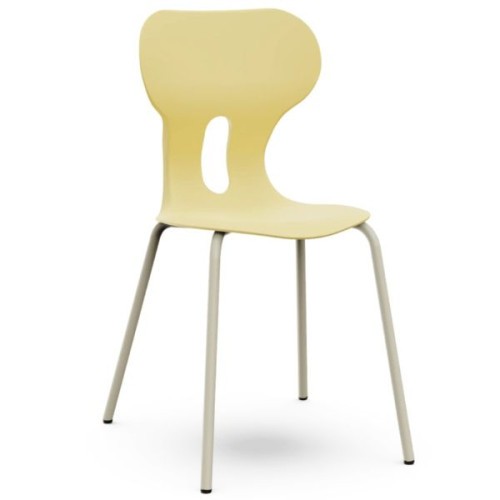 Chaise à coque et porte sac jaune