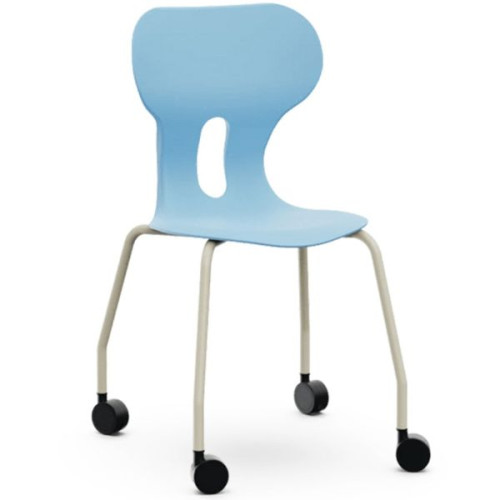 Chaise polypropylène sur roulettes T4 à T6 bleu océan