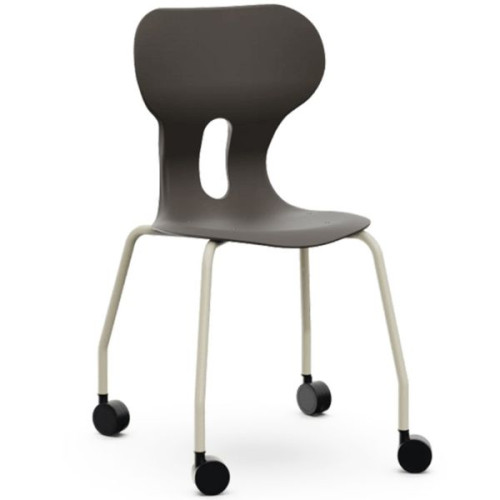 Chaise polypropylène sur roulettes T4 à T6 noir