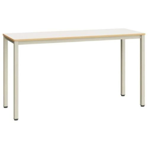 Table haute pour travail plateau blanc 120 x 65 cm
