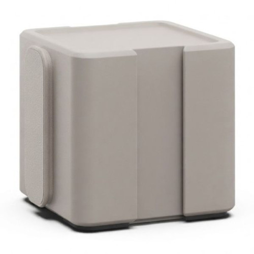 Pouf intérieur et extérieur gris taupe
