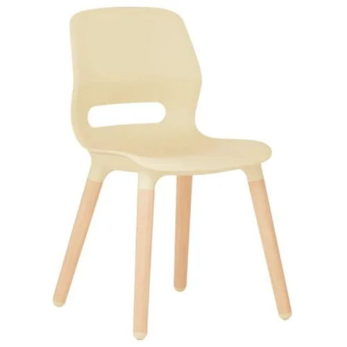 Chaise accueil polypropylène blanc cassé
