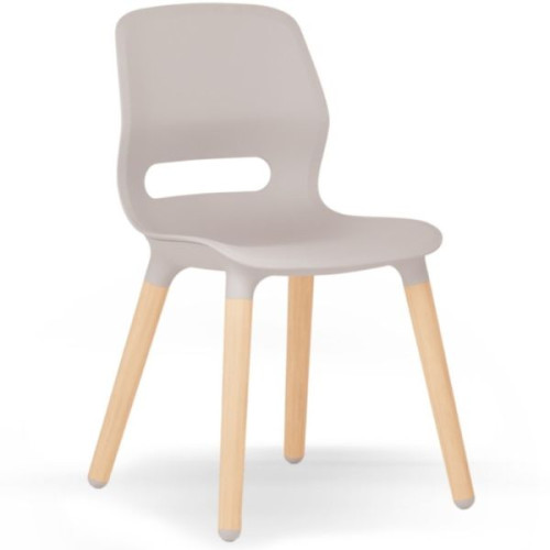 Chaise accueil polypropylène gris perle