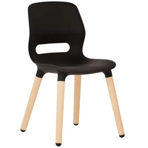 Chaise accueil polypropylène noir