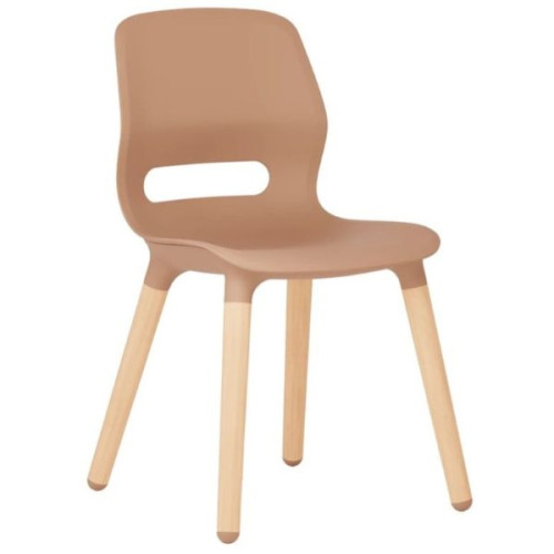 Chaise accueil polypropylène terracotta clair