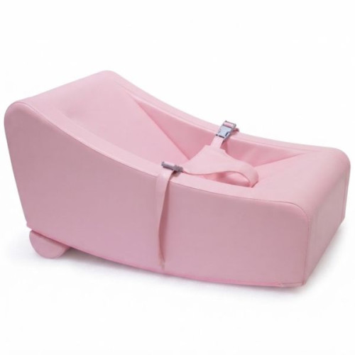Transat mousse et PVC crèche rose clair