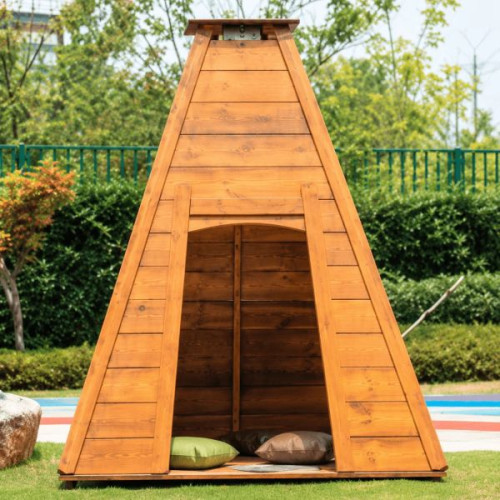 Cabane tipi extérieure en bois pour enfant