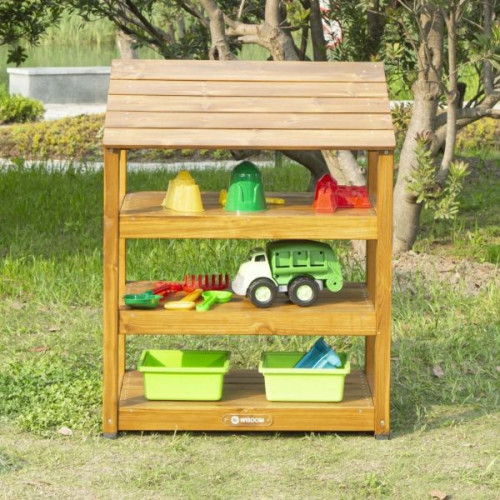 Étagère en bois rangement jeux espaces collectifs