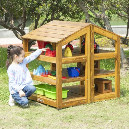 Pack avec deux étagères rangement jeux