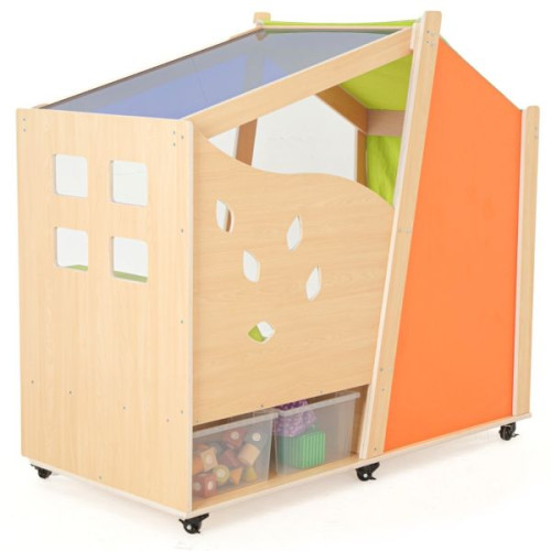 Arrière de la maisonnette mobile