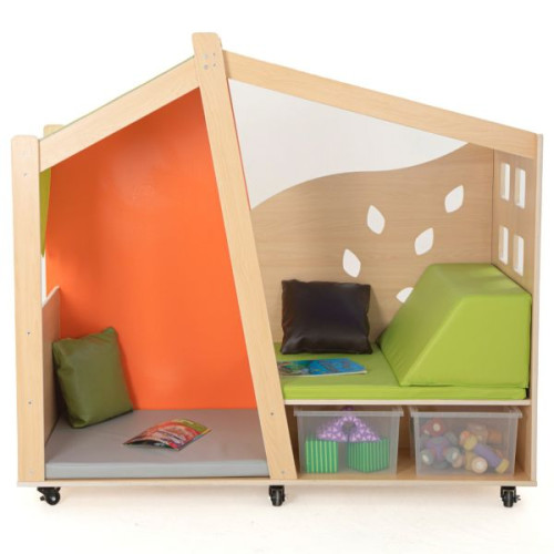 Maisonnette mobile avec espace pour rangement