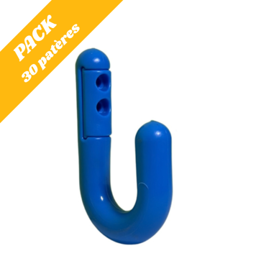 Pack 30 patères pour école bleu
