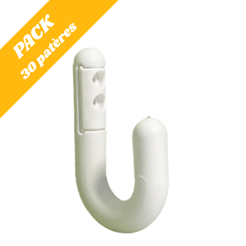 Pack 30 patères pour école blanc