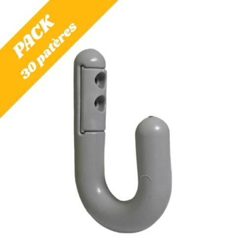 Pack 30 patères pour école gris