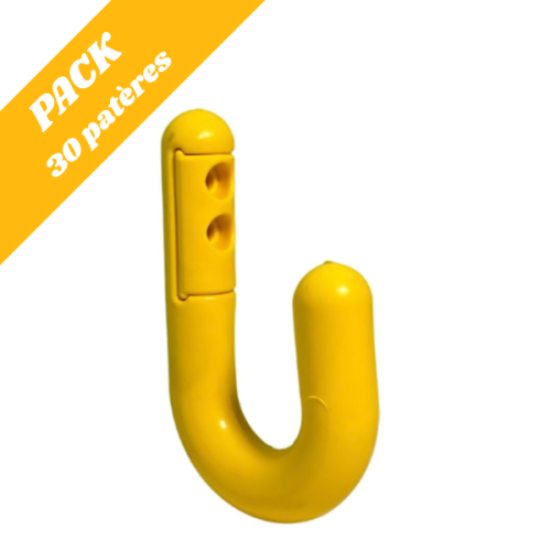 Pack 30 patères pour école jaune