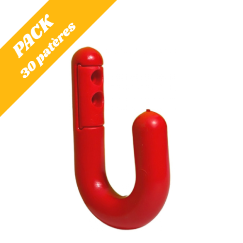 Pack 30 patères pour école rouge