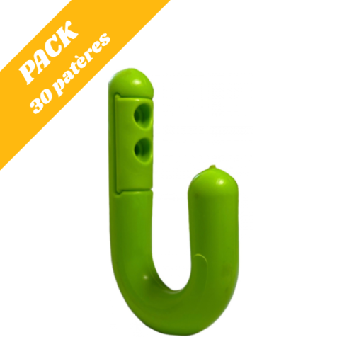 Pack 30 patères pour école vert