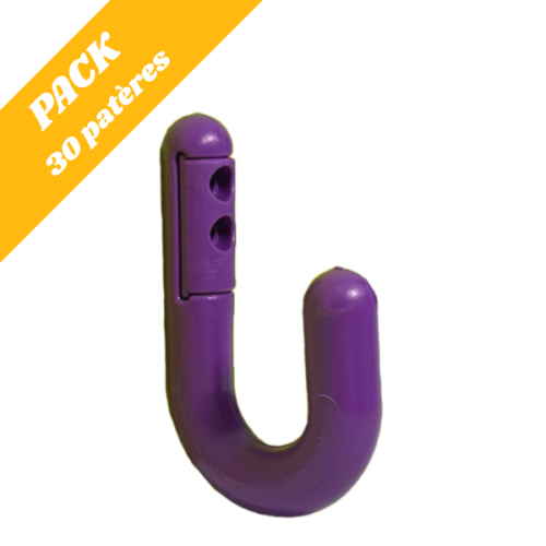 Pack 30 patères pour école violet
