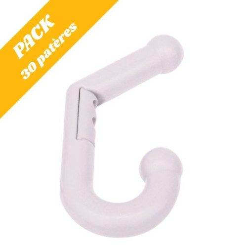 Pack 30 patères enfants double blanc