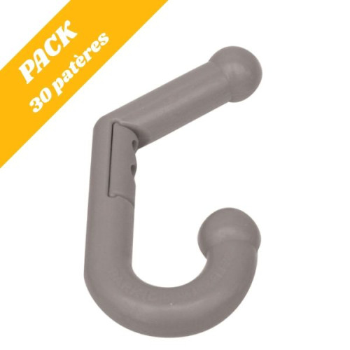 Pack 30 patères enfants double gris