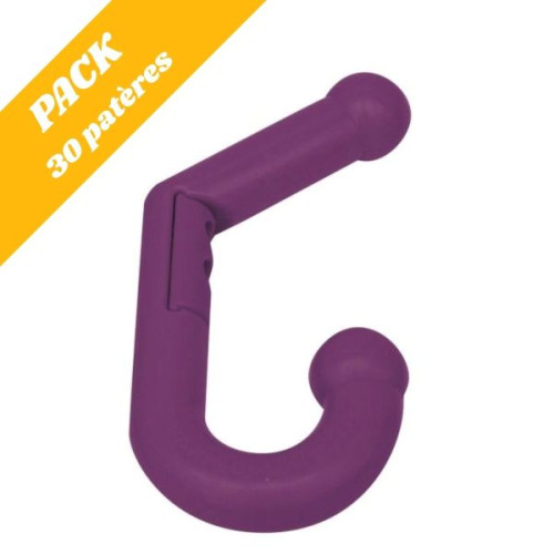 Pack 30 patères enfants double violet
