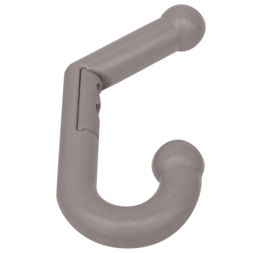 Patère double souple et sécurisé gris