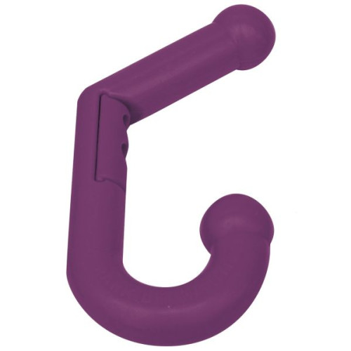 Patère double souple et sécurisé violet
