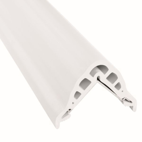 Haute protection d'angle avec alu 70 x 70 mm - 2 m blanc