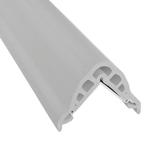 Haute protection d'angle avec alu 70 x 70 mm - 2 m gris clair