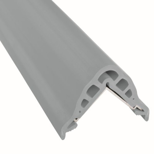 Haute protection d'angle avec alu 70 x 70 mm - 2 m gris foncé