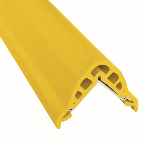 Haute protection d'angle avec alu 70 x 70 mm - 2 m jaune