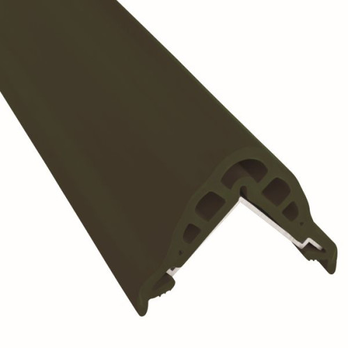 Haute protection d'angle avec alu 70 x 70 mm - 2 m vert foncé