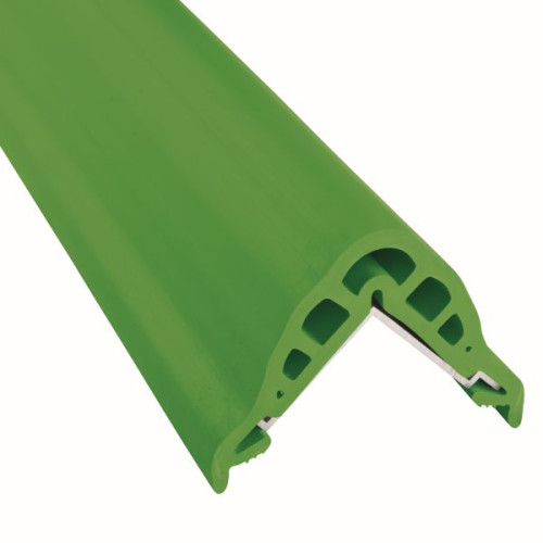Haute protection d'angle avec alu 70 x 70 mm - 2 m vert pomme