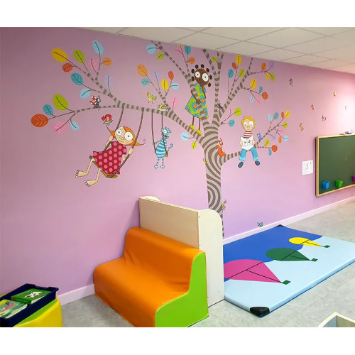 Sticker décoration espace de motricité crèche