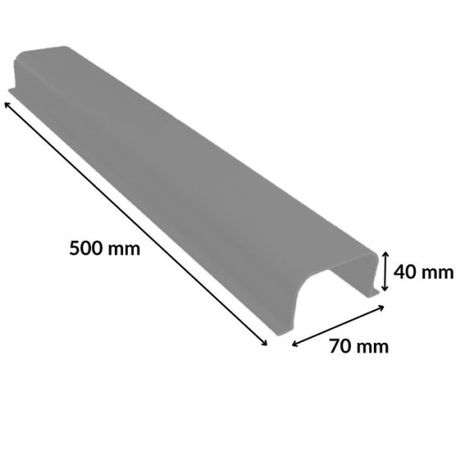 Schéma protège conduits 40 x 70 x 500 mm