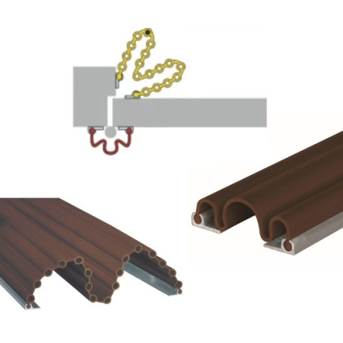 Kit anti pince doigts porte ouverture 180 degrés marron
