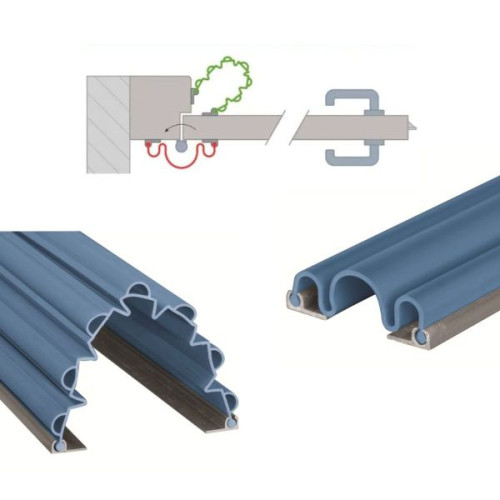Kit anti pince doigts porte ouverture 90° bleu clair
