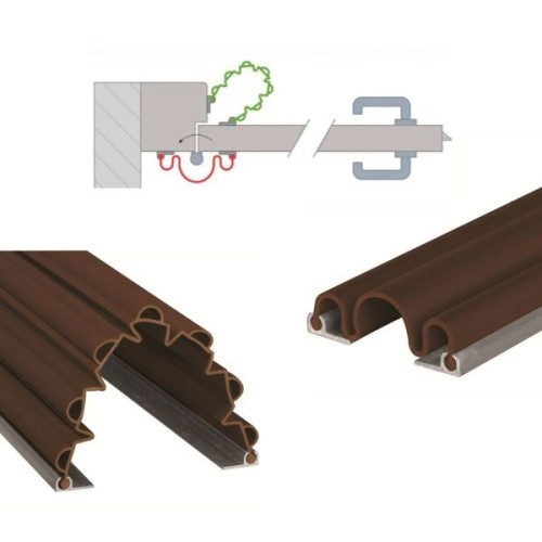 Kit anti pince doigts porte ouverture 90° marron