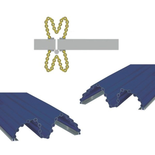 Pack anti pincement doigts porte double ouverture bleu foncé