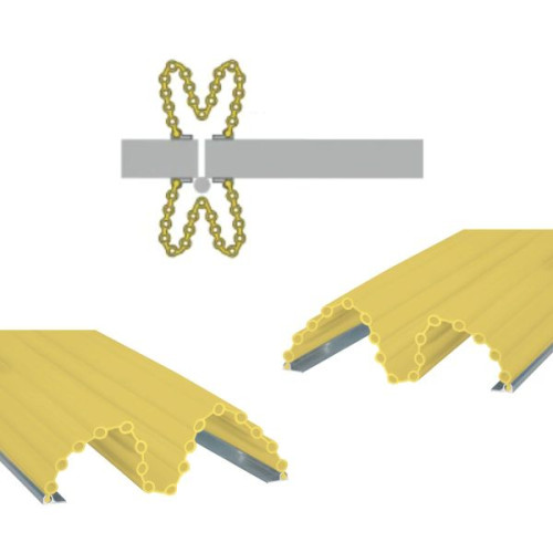 Pack anti pincement doigts porte double ouverture jaune