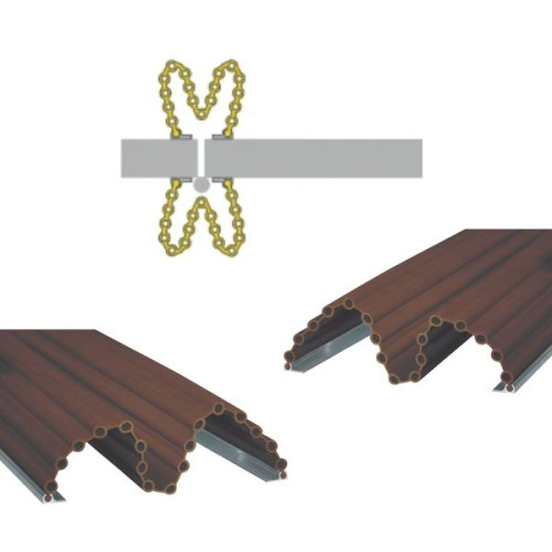 Pack anti pincement doigts porte double ouverture marron