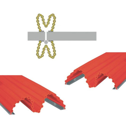 Pack anti pincement doigts porte double ouverture rouge