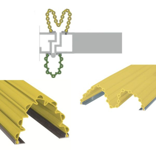 Pack anti pincement ouverture 90 ou 180 degrés jaune